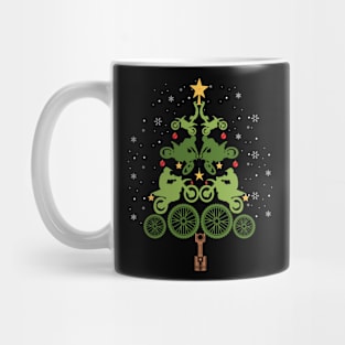 Dirt Bike Motocross Biker Christmas Tree Funny Biker Mug